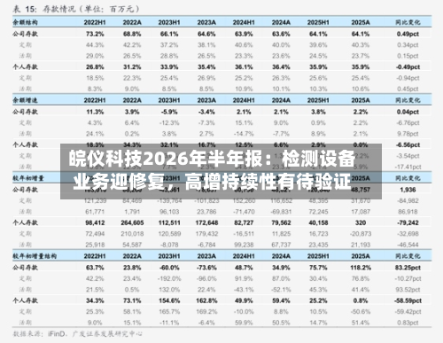 皖仪科技2026年半年报：检测设备业务迎修复	，高增持续性有待验证-第2张图片