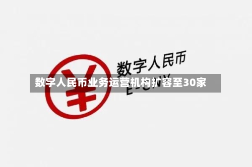 数字人民币业务运营机构扩容至30家