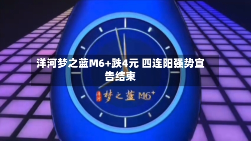 洋河梦之蓝M6+跌4元 四连阳强势宣告结束