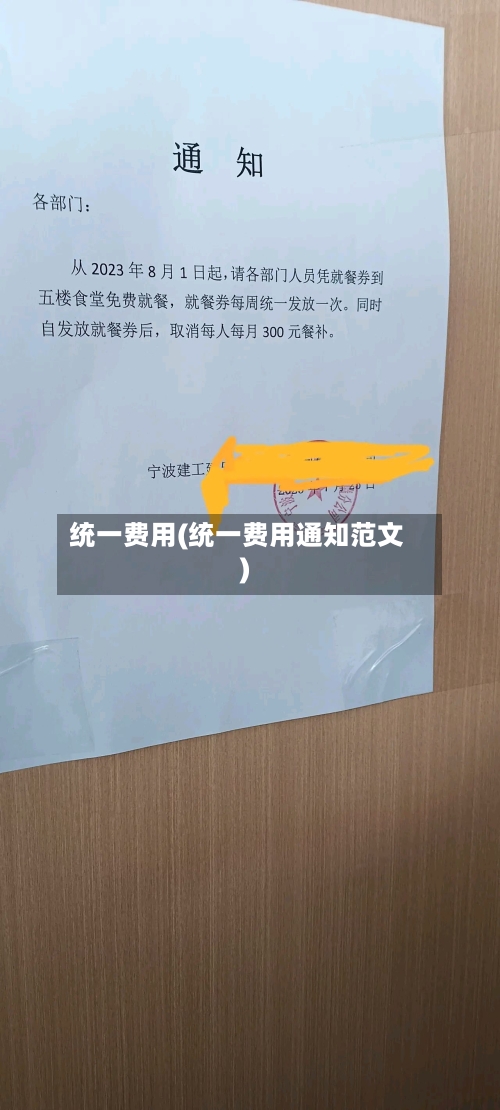 统一费用(统一费用通知范文)