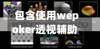 包含使用wepoker透视辅助软件的注意事项?教程”(透视)开挂详细教程的词条-第3张图片