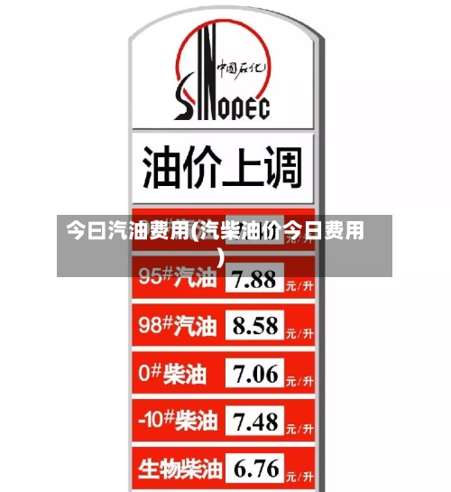 今曰汽油费用(汽柴油价今日费用)