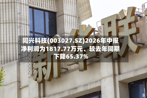 同兴科技(003027.SZ)2026年中报净利润为1817.77万元、较去年同期下降65.37%-第2张图片