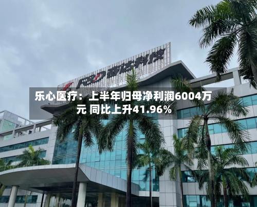 乐心医疗:上半年归母净利润6004万元 同比上升41.96%-第3张图片