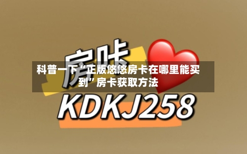 科普一下“正版悠悠房卡在哪里能买到”房卡获取方法-第3张图片
