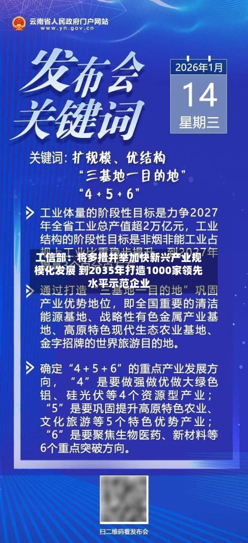 工信部：将多措并举加快新兴产业规模化发展 到2035年打造1000家领先水平示范企业-第2张图片