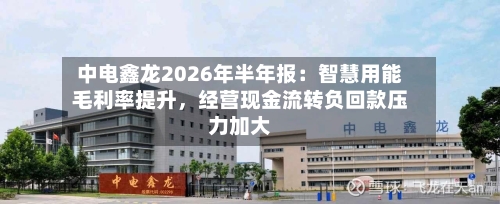 中电鑫龙2026年半年报：智慧用能毛利率提升，经营现金流转负回款压力加大-第2张图片