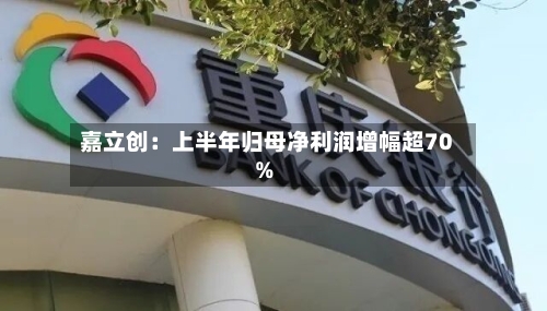 嘉立创：上半年归母净利润增幅超70%-第2张图片