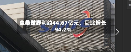 中芯世界上半年净利约44.67亿元，同比增长94.2%-第2张图片