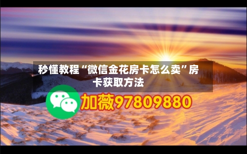 秒懂教程“微信金花房卡怎么卖”房卡获取方法-第2张图片