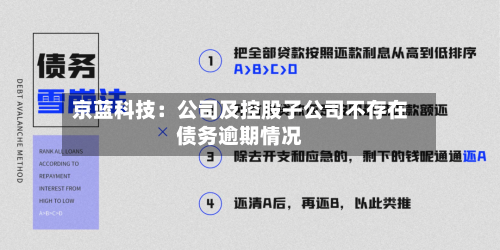 京蓝科技：公司及控股子公司不存在债务逾期情况-第1张图片