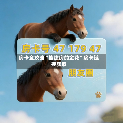 房卡全攻略“能建房的金花”房卡链接获取