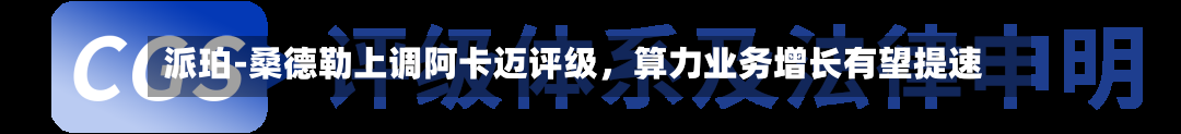 派珀‑桑德勒上调阿卡迈评级，算力业务增长有望提速-第1张图片