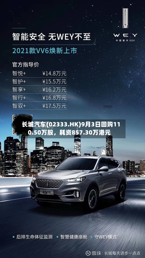 长城汽车(02333.HK)9月3日回购110.50万股，耗资857.30万港元-第2张图片