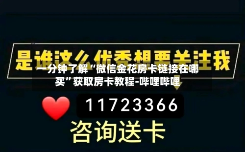 一分钟了解“微信金花房卡链接在哪买”获取房卡教程-哔哩哔哩