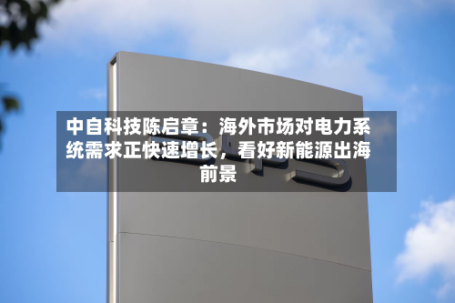 中自科技陈启章：海外市场对电力系统需求正快速增长，看好新能源出海前景-第2张图片