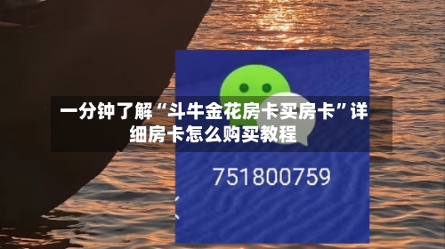 一分钟了解“斗牛金花房卡买房卡”详细房卡怎么购买教程
