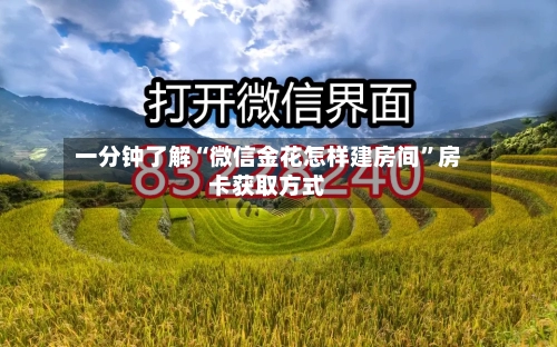 一分钟了解“微信金花怎样建房间”房卡获取方式