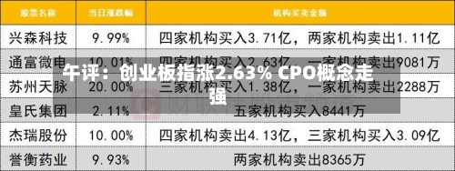 午评：创业板指涨2.63% CPO概念走强-第2张图片