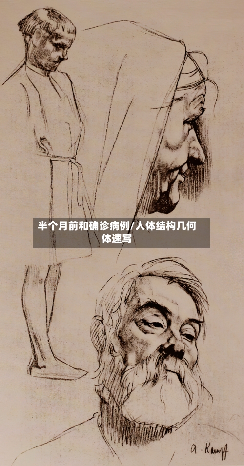 半个月前和确诊病例/人体结构几何体速写
