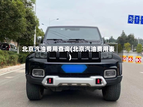 北京汽油费用查询(北京汽油费用表)