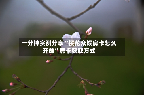 一分钟实测分享“樱花众娱房卡怎么开的”房卡获取方式-第2张图片