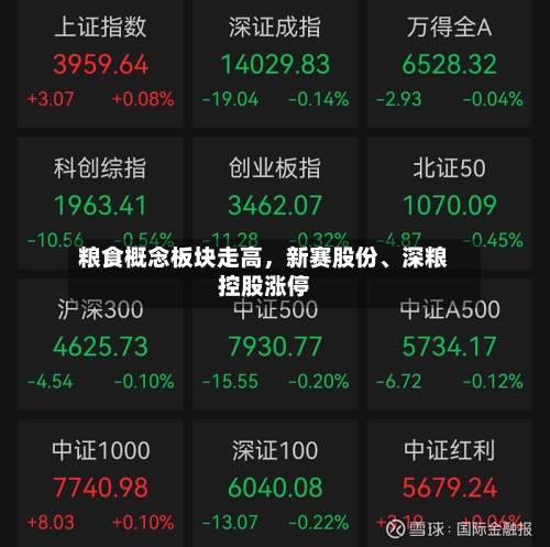 粮食概念板块走高，新赛股份、深粮控股涨停
