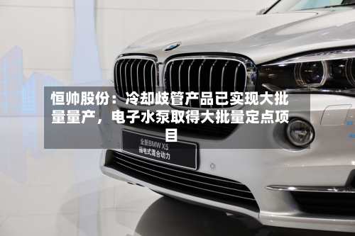 恒帅股份：冷却歧管产品已实现大批量量产，电子水泵取得大批量定点项目-第2张图片