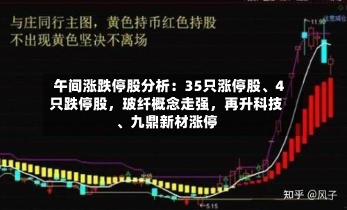 午间涨跌停股分析：35只涨停股、4只跌停股，玻纤概念走强	，再升科技、九鼎新材涨停-第3张图片