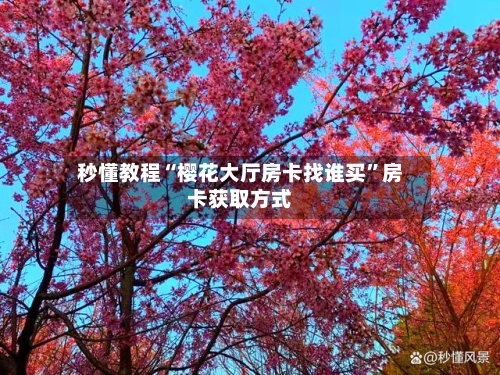 秒懂教程“樱花大厅房卡找谁买	”房卡获取方式-第2张图片