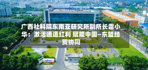 广西社科院东南亚研究所副所长雷小华：激活通道红利 赋能中国—东盟经贸协同-第2张图片
