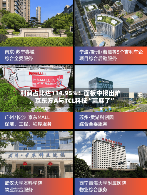 利润占比达114.95%！面板中报出炉	，京东方A与TCL科技“赢麻了”-第2张图片