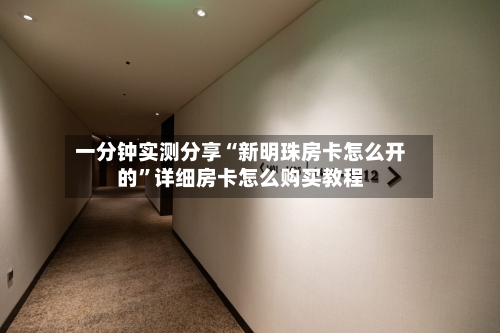 一分钟实测分享“新明珠房卡怎么开的	”详细房卡怎么购买教程-第2张图片
