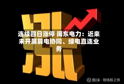 连续四日涨停 闽东电力：近来未开展算电协同、绿电直连业务-第2张图片