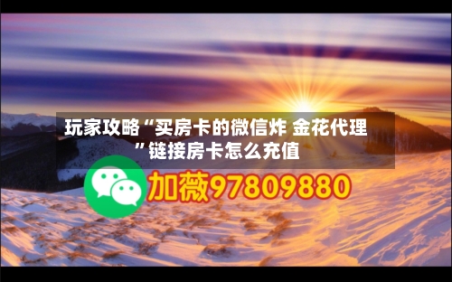 玩家攻略“买房卡的微信炸 金花代理	”链接房卡怎么充值-第2张图片