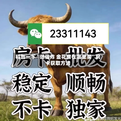 科普一下“微信炸 金花房在哪里买”房卡获取方法-第2张图片