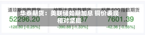 华泰期货:美联储如期加息 铜价表现相对坚挺-第3张图片