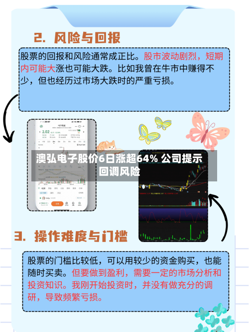 澳弘电子股价6日涨超64% 公司提示回调风险