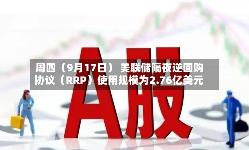 周四（9月17日） 美联储隔夜逆回购协议（RRP）使用规模为2.76亿美元