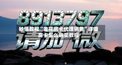 秒懂教程“金花房卡代理销售”详细房卡怎么购买教程