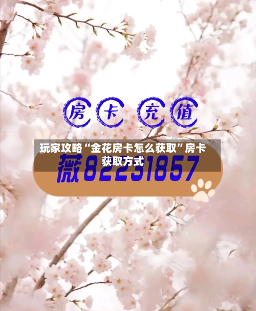 玩家攻略“金花房卡怎么获取”房卡获取方式-第2张图片