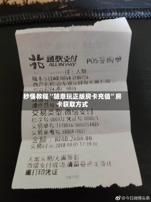 秒懂教程“随意玩正版房卡充值	”房卡获取方式-第2张图片