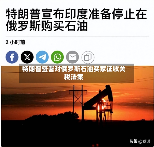 特朗普签署对俄罗斯石油买家征收关税法案-第2张图片