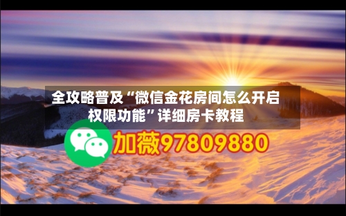 全攻略普及“微信金花房间怎么开启权限功能”详细房卡教程-第2张图片