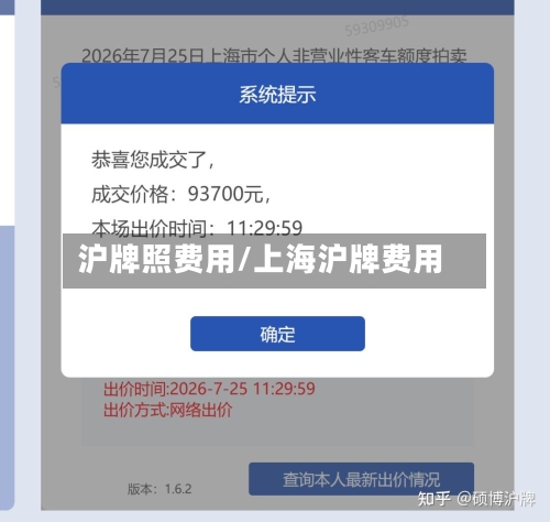 沪牌照费用/上海沪牌费用