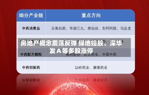 房地产概念震荡反弹 绿地控股、深华发Ａ等多股涨停-第2张图片