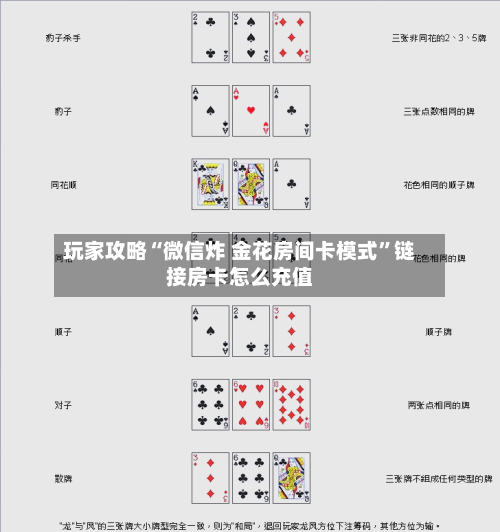 玩家攻略“微信炸 金花房间卡模式”链接房卡怎么充值-第2张图片