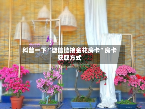 科普一下“微信链接金花房卡”房卡获取方式