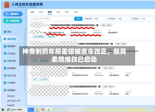 神奇制药年报差错被责令改正，股民索赔维权已启动-第2张图片