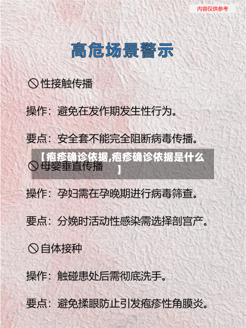 【疱疹确诊依据,疱疹确诊依据是什么】